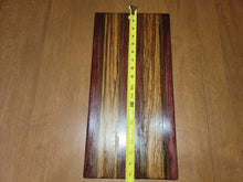 Load image into Gallery viewer, Purple Heart, Walnut, Zebra Wood Charcuterie &amp; Cutting Board
